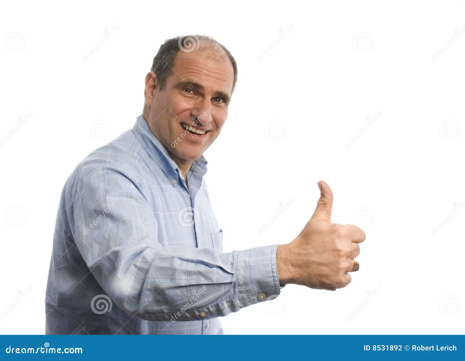 Man doing a thumbs up